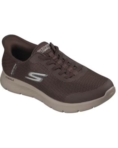 SKECHERS ZAPATILLAS GO WALK FLEX HANDS SLIP-INS MARRÓN MARRON
