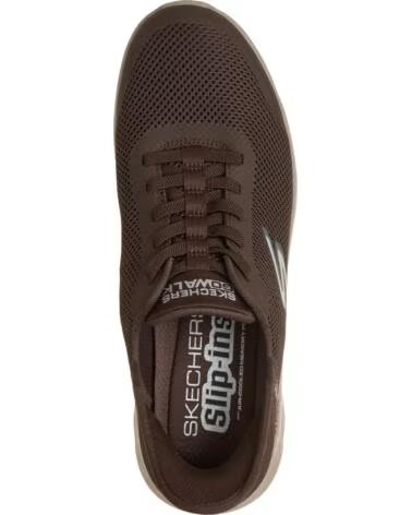 SKECHERS ZAPATILLAS GO WALK FLEX HANDS SLIP-INS MARRÓN MARRON