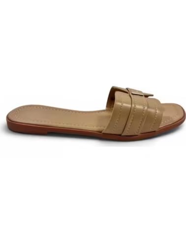 TIMBOS ZUECO PLANO DE MUJER 133331 EN COLOR MARRÓN