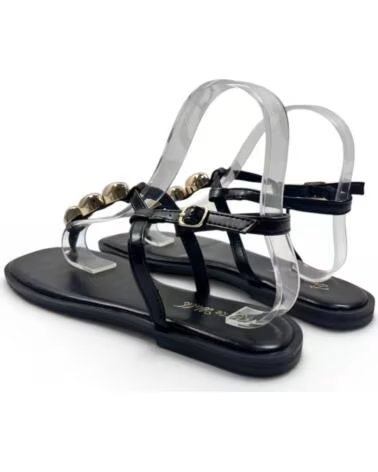 TIMBOS SANDALIA ESCLAVA PLANA 133322 NEGRO