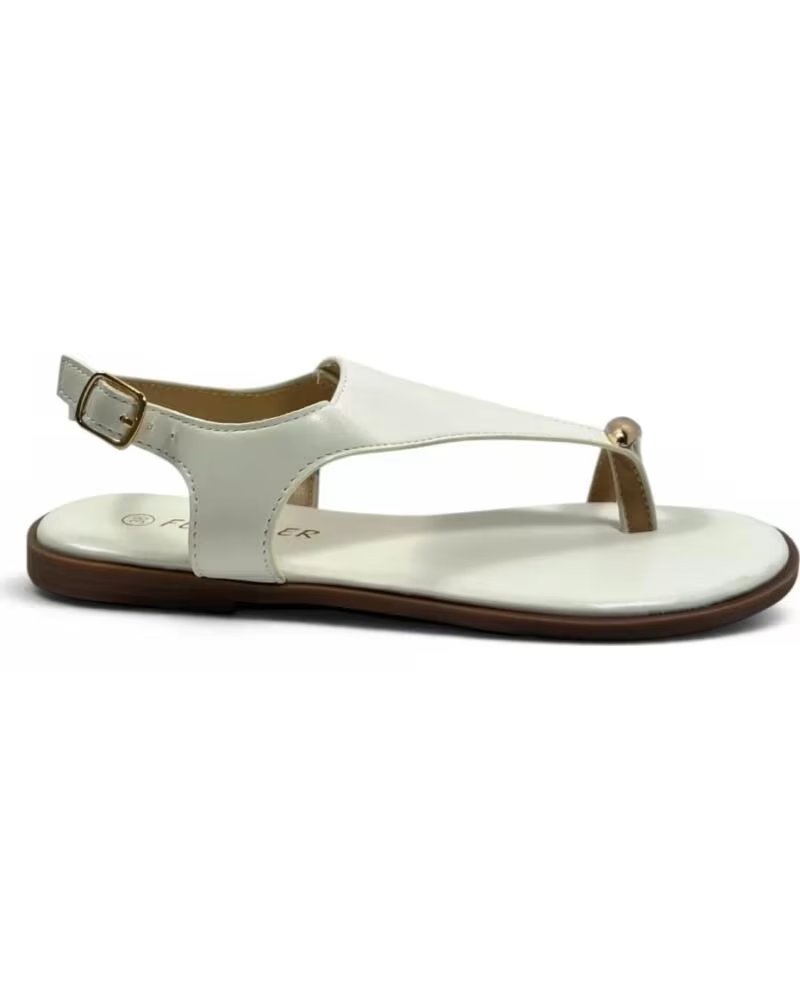 TIMBOS SANDALIA ESCLAVA PLANA PARA MUJER 133314 BLANCO