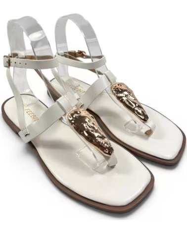TIMBOS SANDALIA ESCLAVA PLANA MUJER 133316 BLANCO