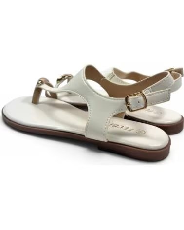 TIMBOS SANDALIA ESCLAVA PLANA PARA MUJER 133314 BLANCO