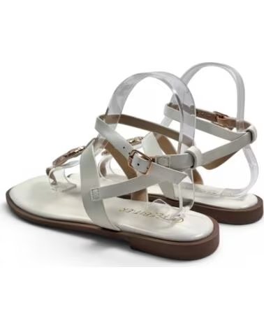 TIMBOS SANDALIA ESCLAVA PLANA MUJER 133316 BLANCO