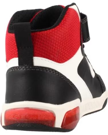 GEOX ZAPATILLAS ALTAS J569CC CON LUCES Y DISEÑO DE FUEGO PARA NIÑO C0048