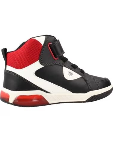 GEOX ZAPATILLAS ALTAS J569CC CON LUCES Y DISEÑO DE FUEGO PARA NIÑO C0048