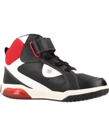 GEOX ZAPATILLAS ALTAS J569CC CON LUCES Y DISEÑO DE FUEGO PARA NIÑO C0048