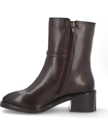 CARAMELO BOTINS DE MULHER CAR669-18 PELE CASTANHO PIEL MARRONPIEL MARRON
