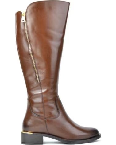 CARAMELO BOTAS ALTAS DE MUJER CAR513-13 EN PIEL CAFÉ CAFEPIEL CAFE