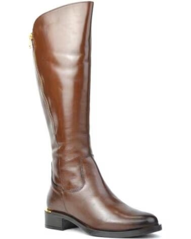 CARAMELO BOTAS ALTAS DE MUJER CAR513-13 EN PIEL CAFÉ CAFEPIEL CAFE