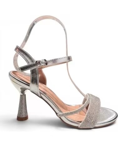 TIMBOS SANDALIA DE FIESTA CON TACÓN Y PEDRERÍA 133351 PLATEADO