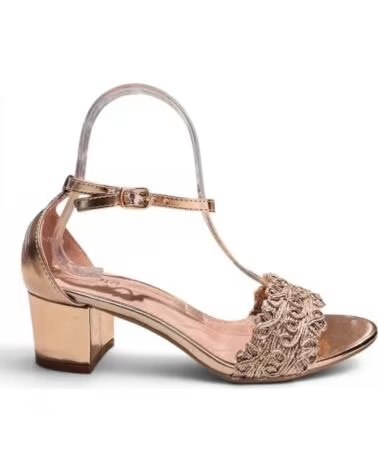 TIMBOS SANDALIA DE FIESTA CON TACÓN Y DETALLE TRENZADO 133131 AMARILLO