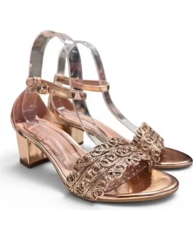 TIMBOS SANDALIA DE FIESTA CON TACÓN Y DETALLE TRENZADO 133131 AMARILLO