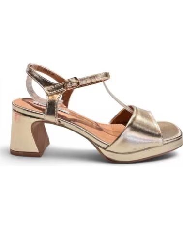 TIMBOS SANDALIA DE TACÓN Y PLATAFORMA PARA FIESTA - ORO 133116 AMARILLO