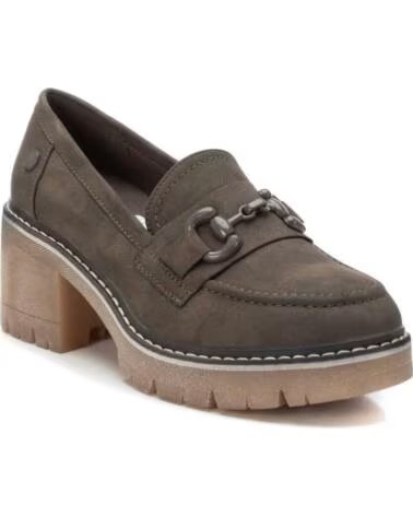 REFRESH 171417 MOCASINES CON TACÓN ANCHO Y PLATAFORMA KAKI