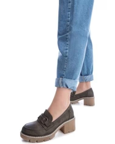 REFRESH 171417 MOCASINES CON TACÓN ANCHO Y PLATAFORMA KAKI