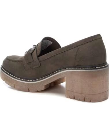REFRESH 171417 MOCASINES CON TACÓN ANCHO Y PLATAFORMA KAKI
