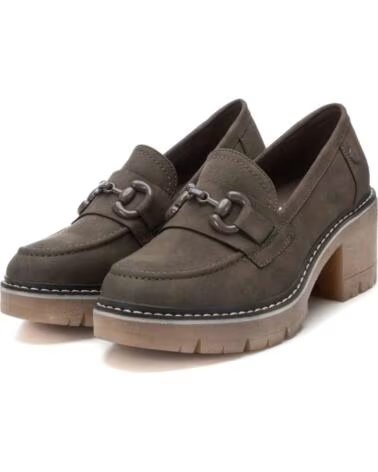 REFRESH 171417 MOCASINES CON TACÓN ANCHO Y PLATAFORMA KAKI