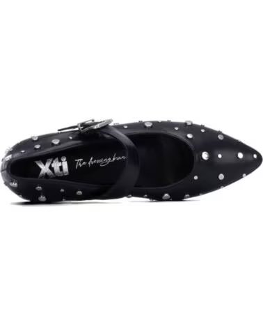 XTI 146073 ZAPATOS PLANOS CON TACHUELAS Y HEBILLA NEGRO