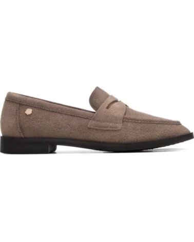 CARMELA MOCASINES DE PIEL TAUPE