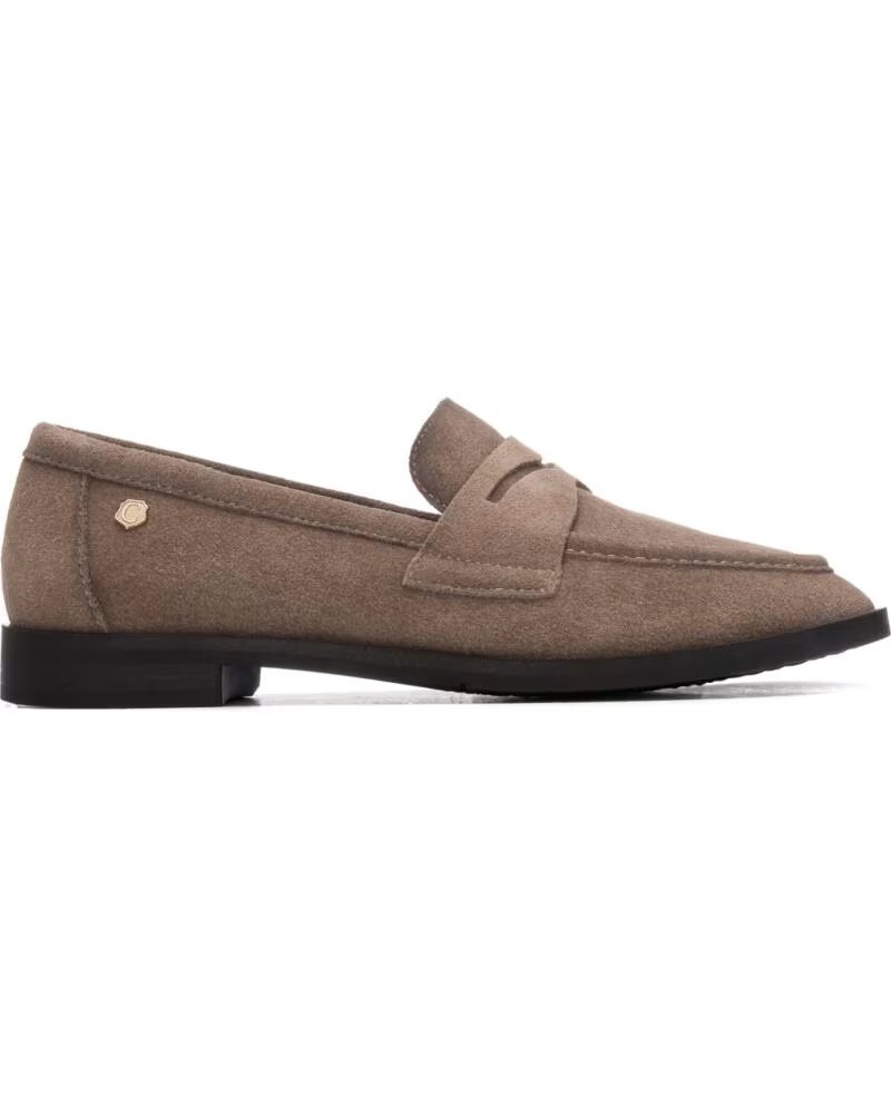 CARMELA MOCASINES DE PIEL TAUPE