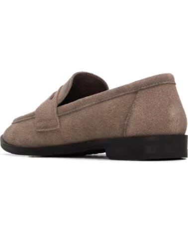 CARMELA MOCASINES DE PIEL TAUPE