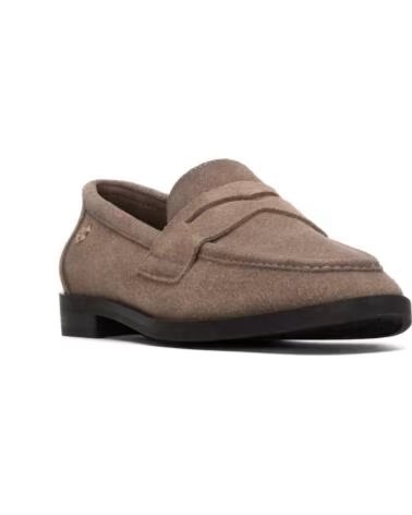 CARMELA MOCASINES DE PIEL TAUPE