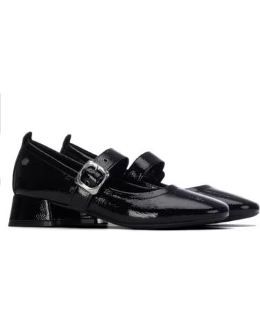 CARMELA 164361 ZAPATOS MERCEDITAS DE TACÓN EN CHAROL NEGRO