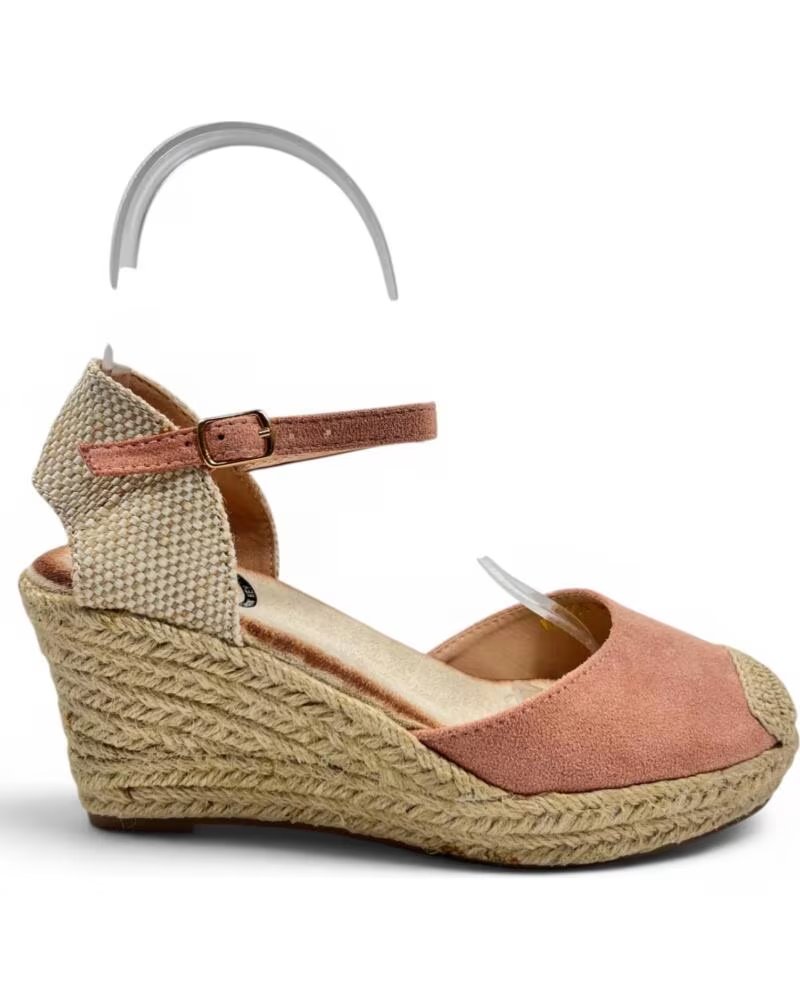 TIMBOS SANDALIA DE CUNA Y ESPARTO ROSA