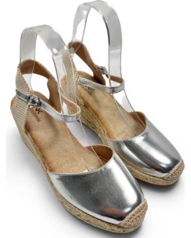 TIMBOS SANDALIA CUNA ESPARTO MUJER 133368 PLATEADO