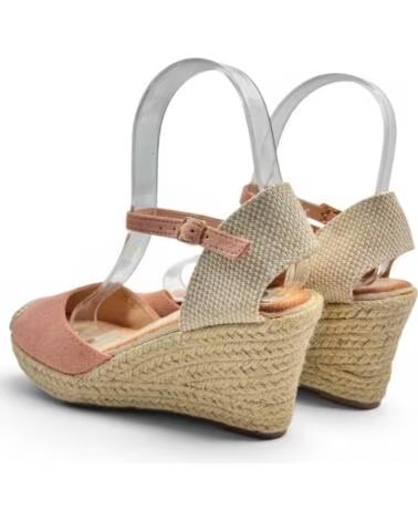 TIMBOS SANDALIA DE CUNA Y ESPARTO ROSA