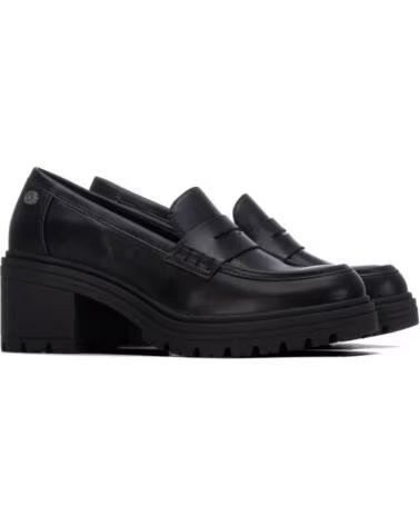 XTI 146298 MOCASINES DE TACÓN ANCHO CON SUELA TRACK NEGRO
