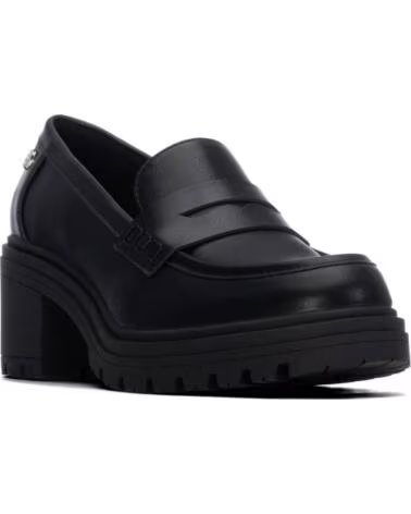 XTI 146298 MOCASINES DE TACÓN ANCHO CON SUELA TRACK NEGRO