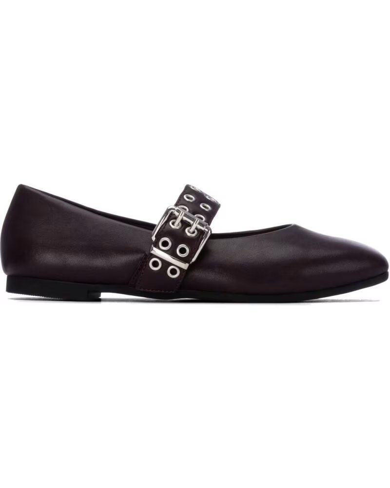 XTI ZAPATOS PLANOS 146407 ESTILO MARY JANE CON HEBILLA BURDEOS