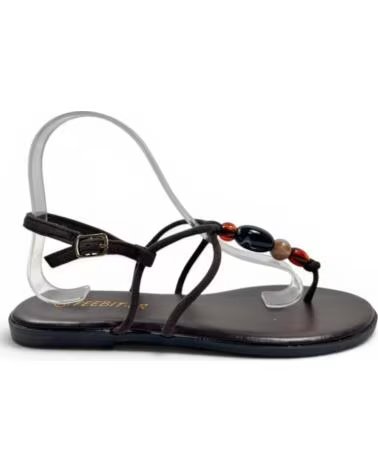 TIMBOS SANDALIA ESCLAVA PLANA MUJER 133372 MARRÓN