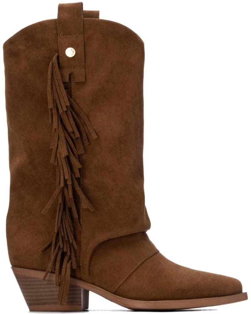 XTI 146056 BOTAS ESTILO COWBOY CON FLECOS COLOR CAMEL