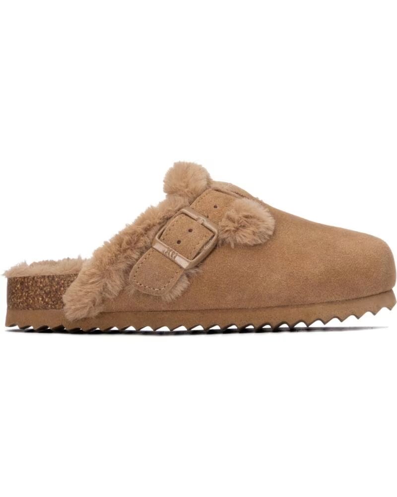 XTI ZUECOS DE PIEL CON FORRO ACOLCHADO 154096 CAMEL