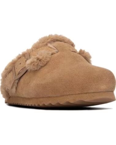 XTI ZUECOS DE PIEL CON FORRO ACOLCHADO 154096 CAMEL