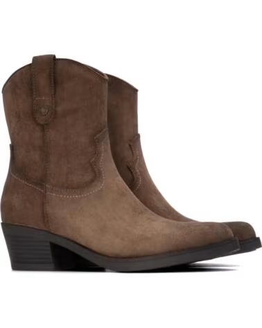 REFRESH 176144 BOTINES DE TACÓN ESTILO COWBOY TAUPE