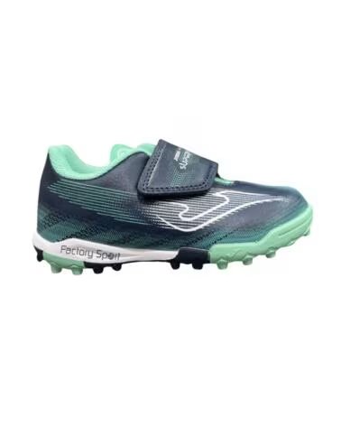 JOMA BOTAS DE FÚTBOL SUPERCOPA JR TURF VELCRO MARINO Y VERDE AGUA 2603 VARIOS COLORES