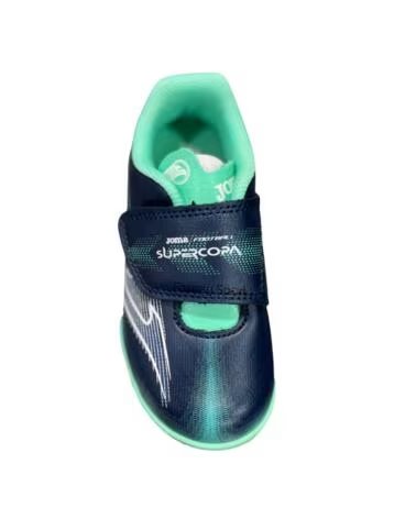 JOMA BOTAS DE FÚTBOL SUPERCOPA JR TURF VELCRO MARINO Y VERDE AGUA 2603 VARIOS COLORES