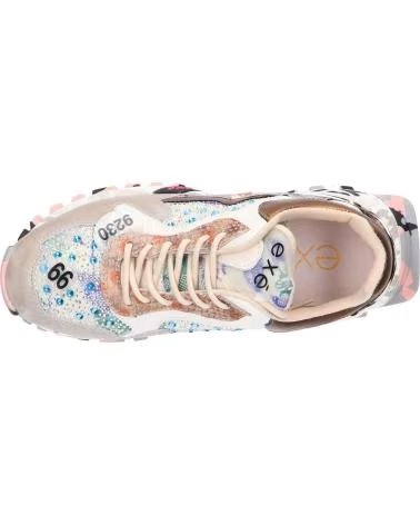 EXE 134-28 ZAPATILLAS DE PIEL BEIGE Y BRONCE LEATHER BRONZE