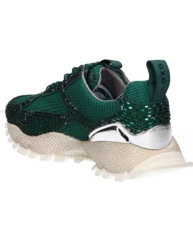 EXE 928-11 ZAPATILLAS DE PIEL VERDE OSCURO LEATHER DARK GREEN