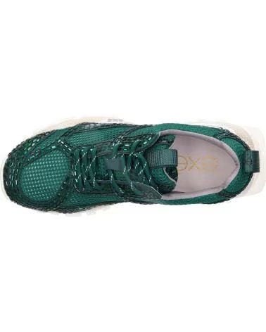 EXE 928-11 ZAPATILLAS DE PIEL VERDE OSCURO LEATHER DARK GREEN