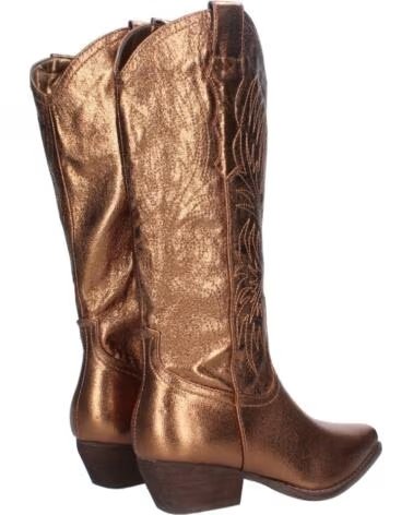 SPORT3PUNTO0 BOTAS ALTAS ESTILO COWBOY A-2442 EN TONO BRONCE METALIZADO VARIOS COLORES