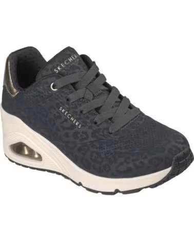 SKECHERS UNO WEDGE SAFARI DAZE ZAPATILLAS NEGRAS NEGRO