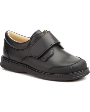 JAM ZAPATO COLEGIAL PIEL VELCRO MODELO 1012 TALLAS 26-42 NEGRO