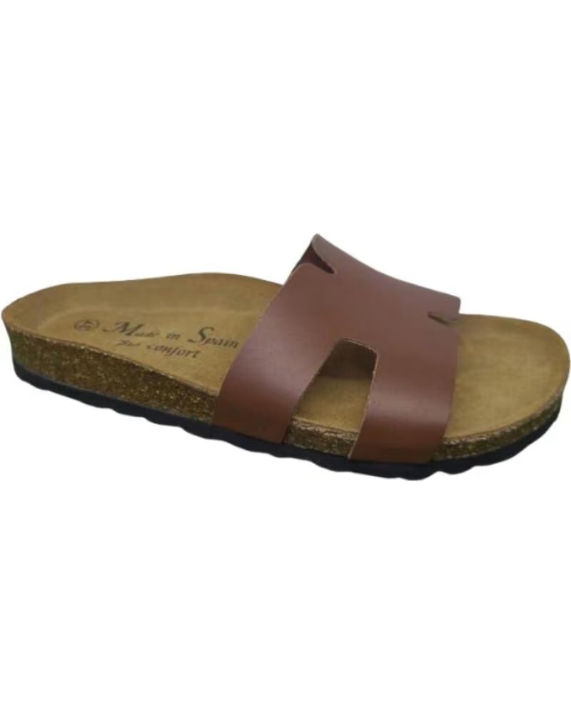 KATOSINES SANDALIA BIO DE PIEL COMODA PLANTILLA DE PARA MUJER TALLAS 36 A 41 HECHO EN ESPANA MODELO 130 MARRÓN