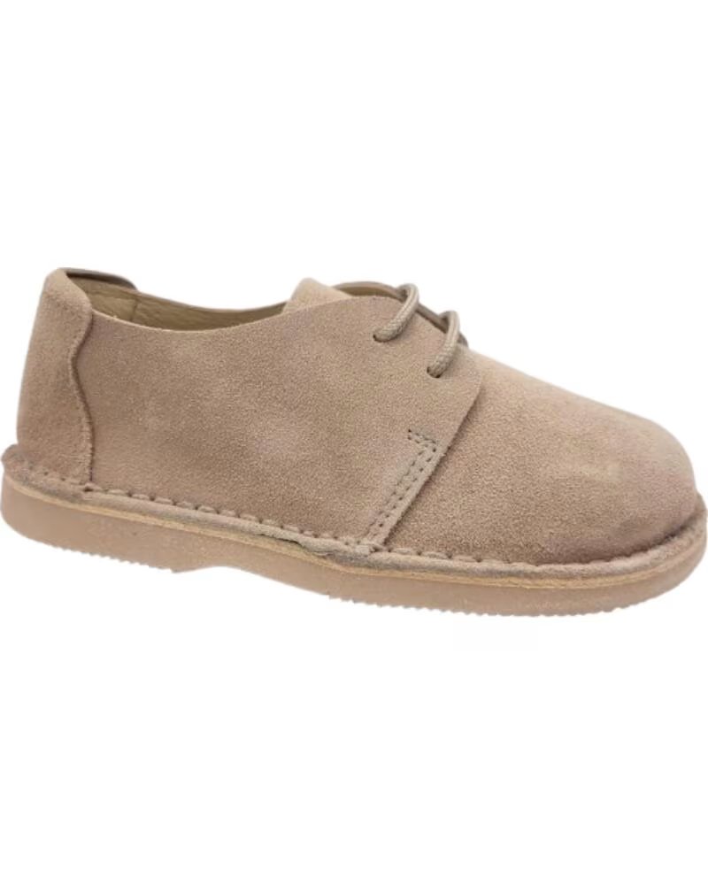 BENEDI ZAPATOS DE NINO PIEL SERRAJE TALLAS 27 A 40 MODELO 40182 BEIGE