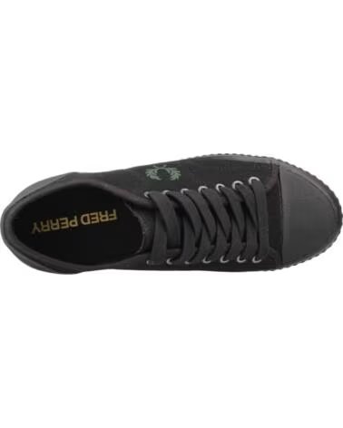 FRED PERRY ZAPATILLAS HOMBRE MODELO HUGHES LOW CANVAS COLOR NEGRO 220BLK